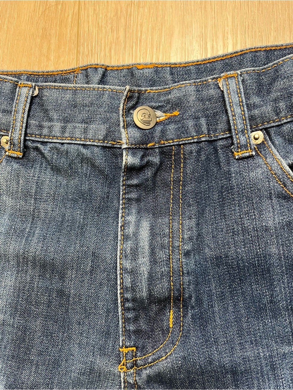 CHEAP MONDAY Cutoff Jean Booty Shorts - FREE SHIPPING on Bundles $95+ - Picture 3 of 9